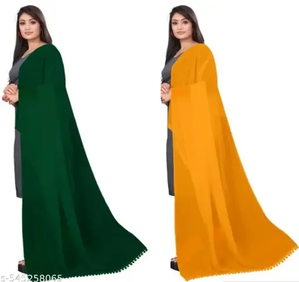 Yellow_And_Green_Premium_Ciffon_Dupatta_Combo_For_Women