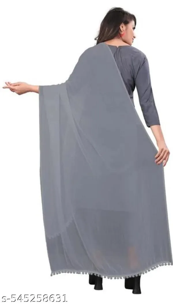 White_And_Grey_Premium_Ciffon_Dupatta_Combo_For_Women_Pack_Of_2