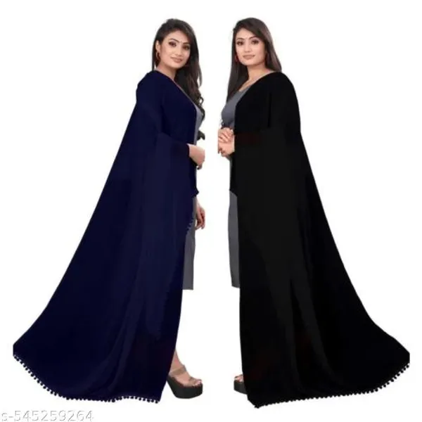 Navy_And_Black_Premium_Ciffon_Dupatta_Combo_For_Women_Pack_Of_2
