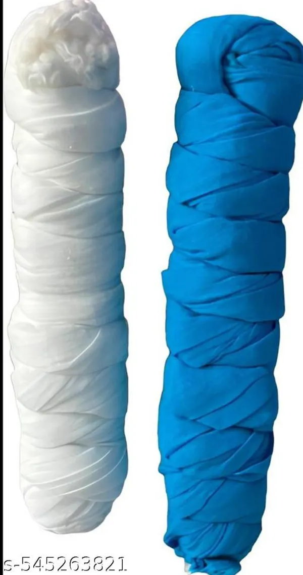 White_And_Blue_Premium_Cotton_Dupatta_Combo_For_Women_Pack_Of_2