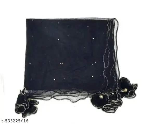 Black_Premium_Net_Dupatta_For_Women