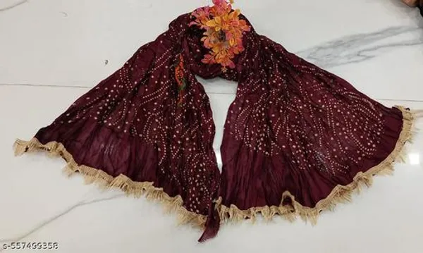 Maroon_Premium_Cotton_Chunri_For_Women