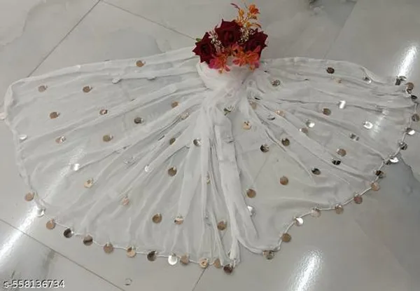 White_Premium_Chiffon_Dupatta_For_Women