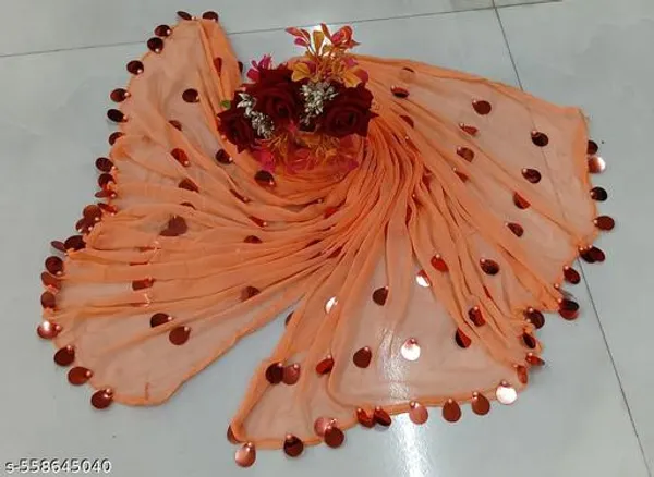 Peach_Premium_Chiffon_Dupatta_For_Women