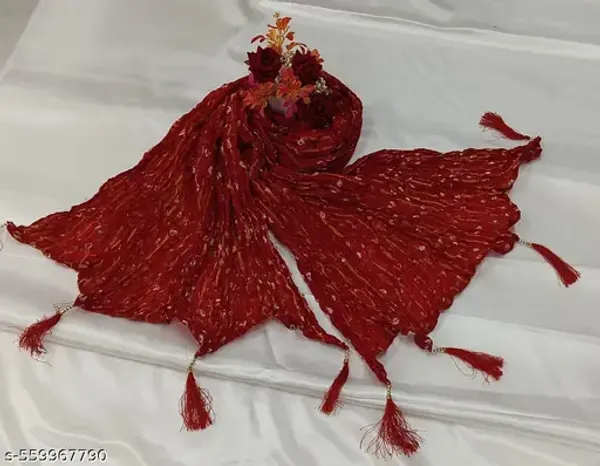Red_Premium_Red_Silk_Dupatta_For_Women