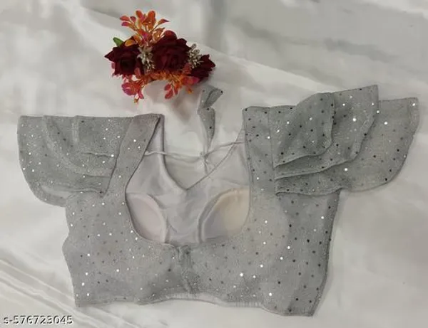 Silver_Premium_Silver_Blouse_For_Women