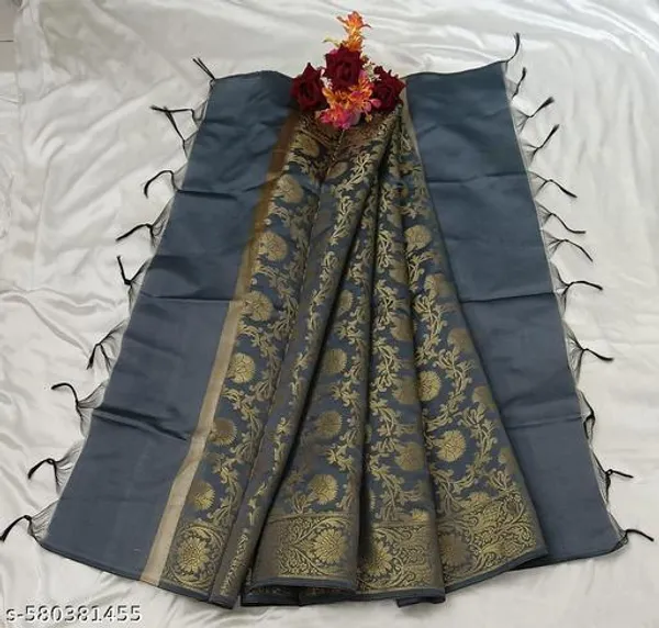 Grey_Premium_Banarsi_Silk_Dupatta_For_Women