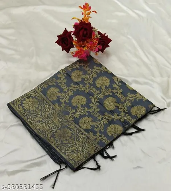 Grey_Premium_Banarsi_Silk_Dupatta_For_Women