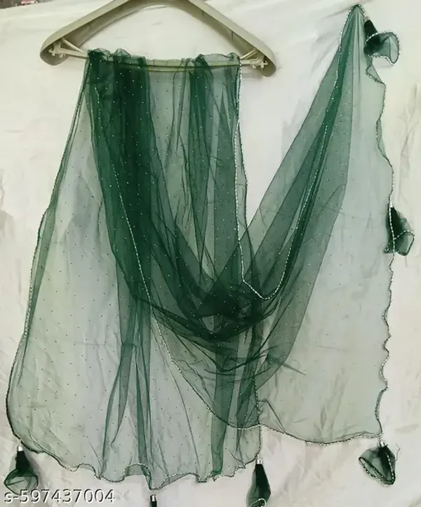 Green_Premium_Net_Dupatta_For_Women