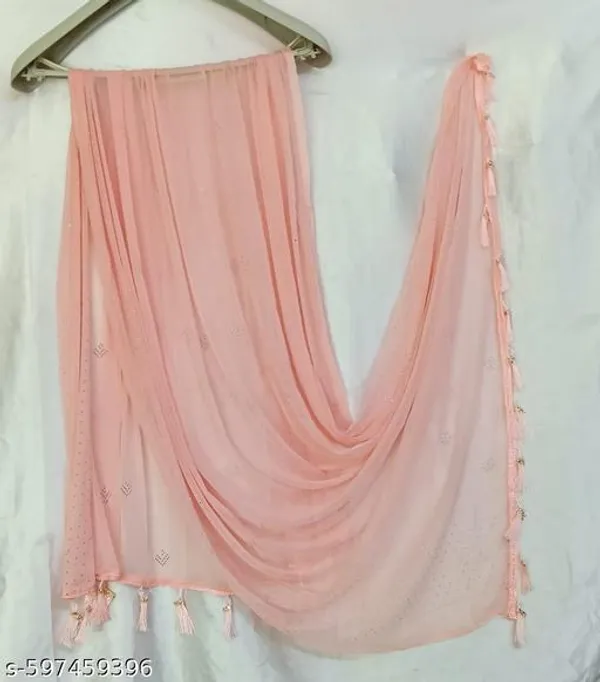 Peach_Premium_Chiffon_Dupatta_For_Women