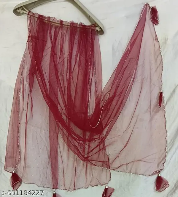 Maroon_Premium_Net_Dupatta_For_Women