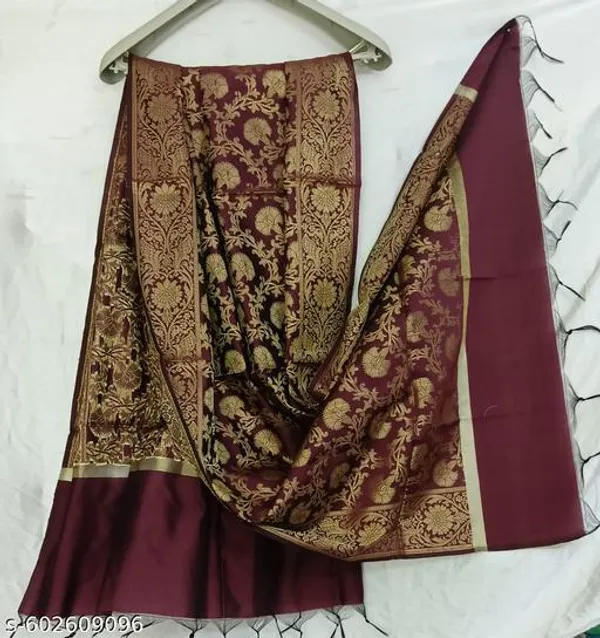 Maroon_Premium_Banarsi_Silk_Dupatta_For_Women
