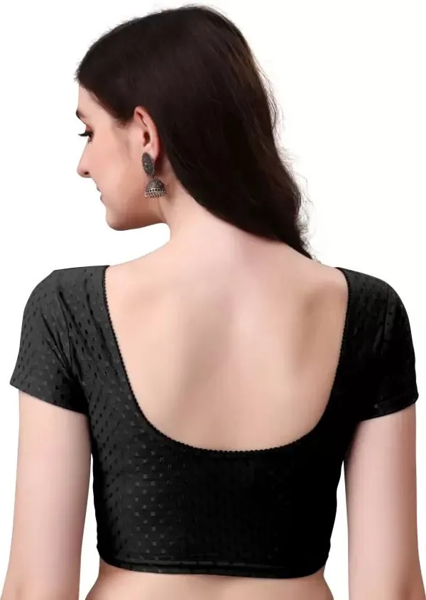 Black_Premium_Sarhulgarments_Round_Neck_Blouse_For_Women