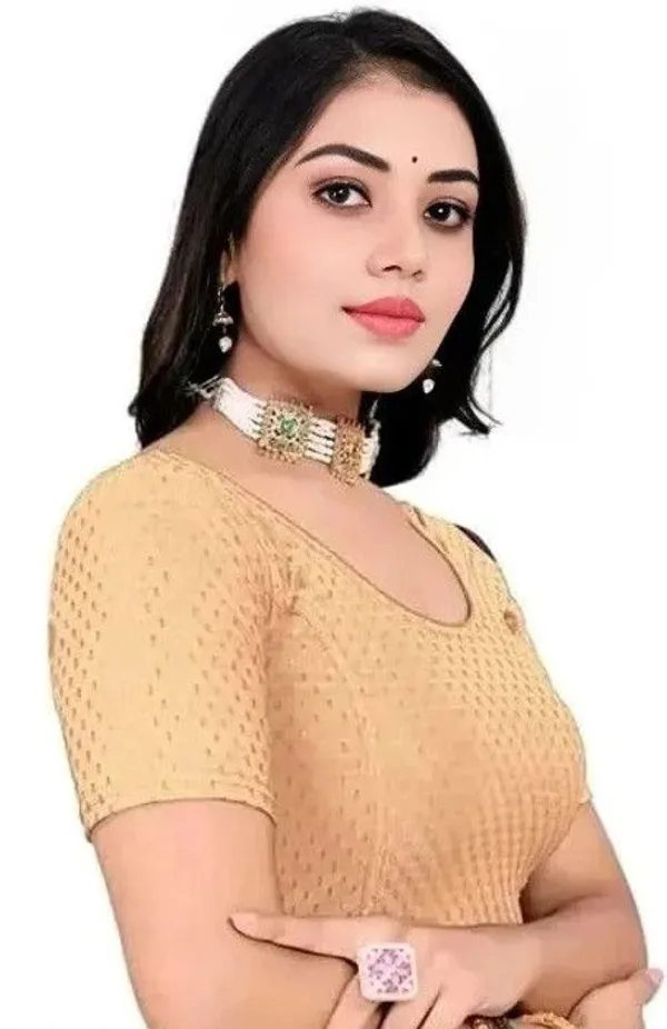 Gold_And_Black_Premium_Pritam_Trendz_Round_Neck_Blouse_For_Women_Pack_Of_2