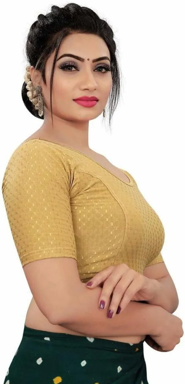 Black_And_Gold_Premium_Ayushtrading_Round_Neck_Blouse_For_Women_Pack_Of_2