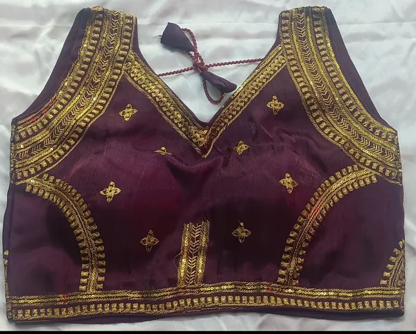 Purple_Premium_Crazy_Attires_V_Neck_Blouse_For_Women