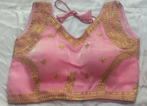 Pink_Premium_Crazy_Attires_V_Neck_Blouse_For_Women