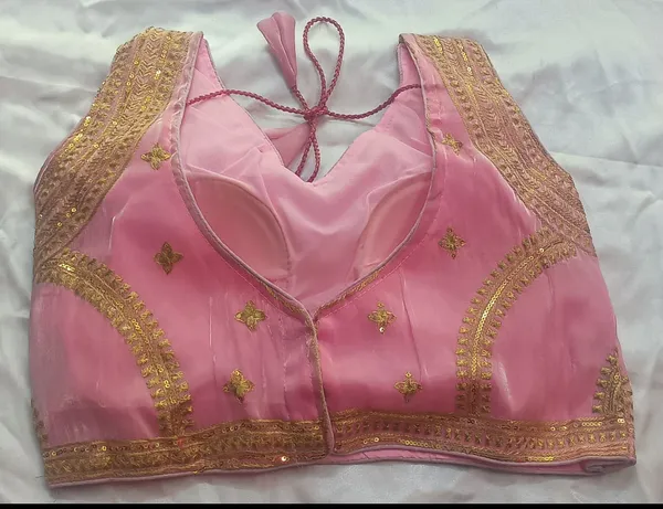 Pink_Premium_Crazy_Attires_V_Neck_Blouse_For_Women
