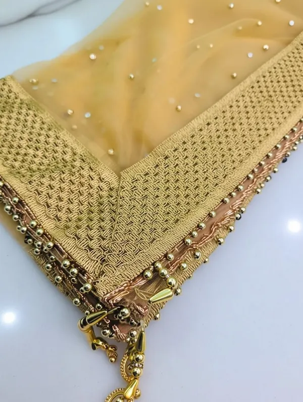Gold_Premium_Net_Self_Design_For_Women