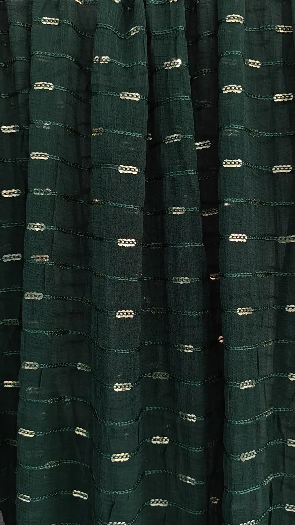 Dark_Green_Premium_Khatri_Chiffon_Embellished_For_Women