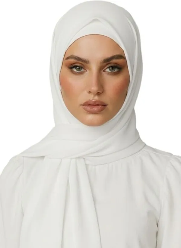 White_And_Black_Premium_Georgette_Solid_For_Women_Pack_Of_2