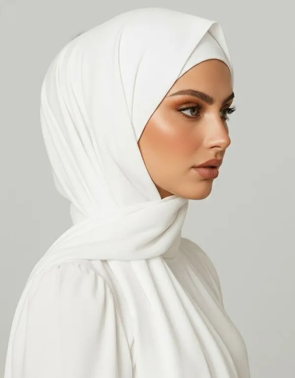 White_And_Black_Premium_Georgette_Solid_For_Women_Pack_Of_2