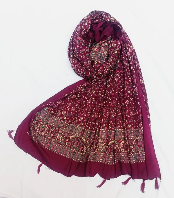 Maroon_Premium_Marun_Dk_Dupatta_For_Women