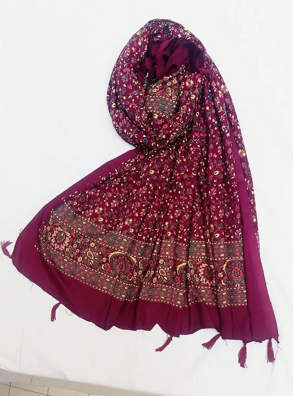 Maroon_Premium_Marun_Dk_Dupatta_For_Women