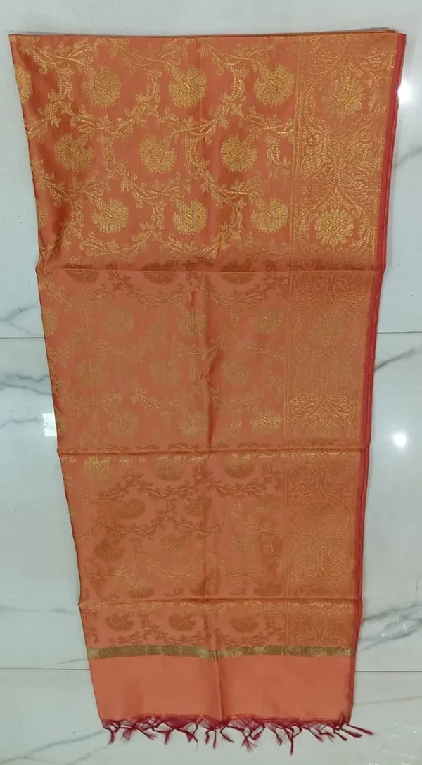 Peach_Premium_Crazy_Attires_Pure_Silk_For_Women