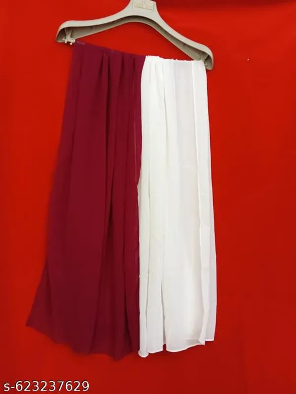 Maroon_And_White_Premium_Georgette_Stole_For_Women_Pack_Of_2