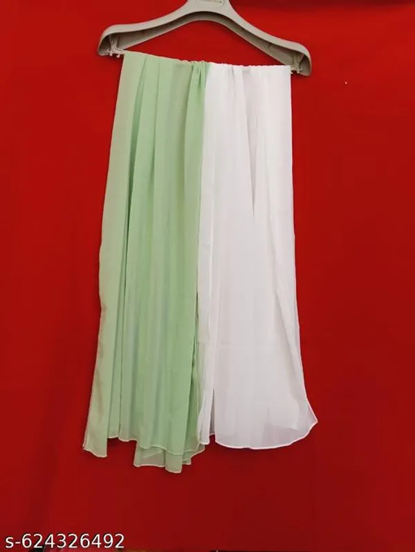 Pista_And_White_Premium_Georgette_Stole_For_Women_Pack_Of_2