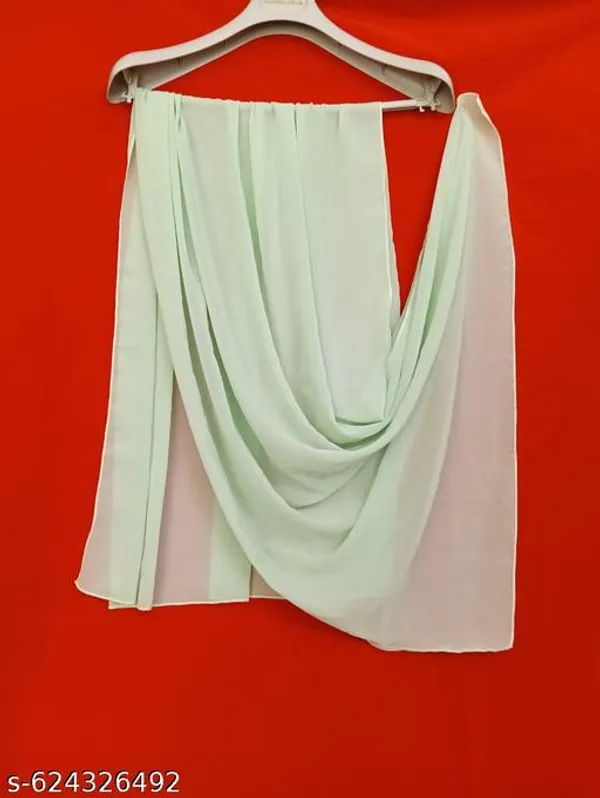 Pista_And_White_Premium_Georgette_Stole_For_Women_Pack_Of_2