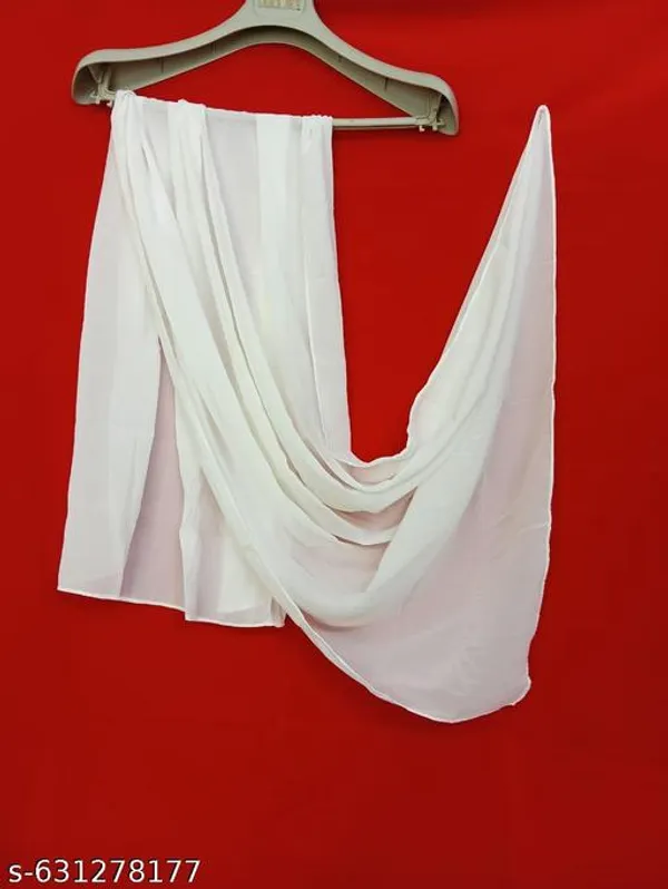 Rust_And_White_Premium_Georgette_Stole_For_Women_Pack_Of_2