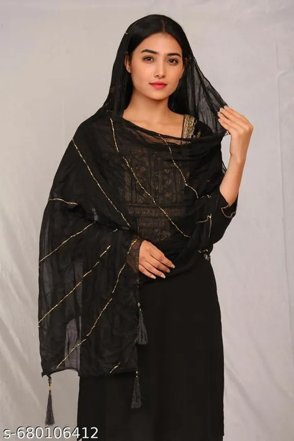 Black_Premium_Cotton_Dupatta_For_Women