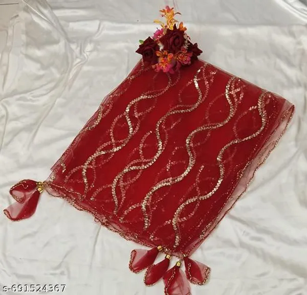 Red_Premium_Cotton_Dupatta_For_Women
