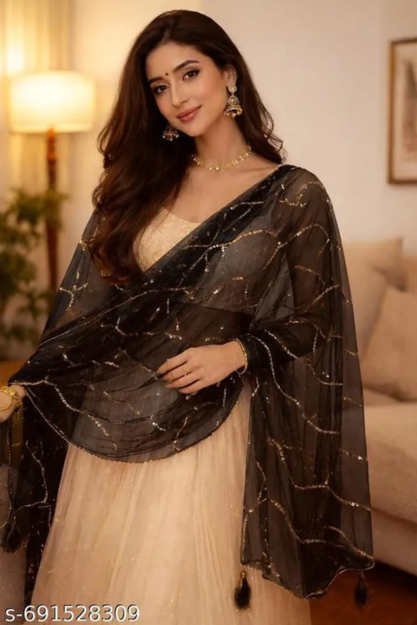 Black_Premium_Cotton_Dupatta_For_Women