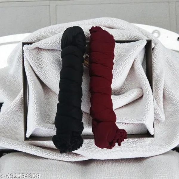 Maroon_And_Black_Premium_Cotton_Dupatta_For_Women_Pack_Of_2