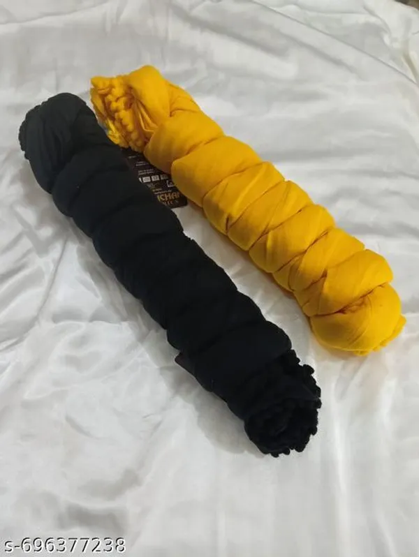Yellow_And_Black_Premium_Cotton_Dupatta_For_Women_Pack_Of_2