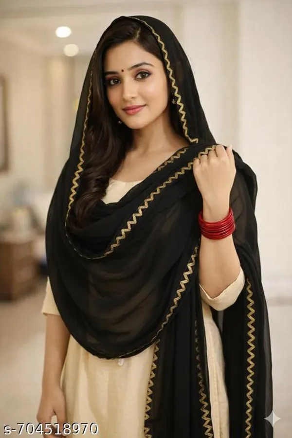 Black_Premium_Chiffon_Dupatta_For_Women