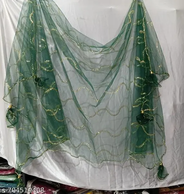 Green_Premium_Net_Dupatta_For_Women