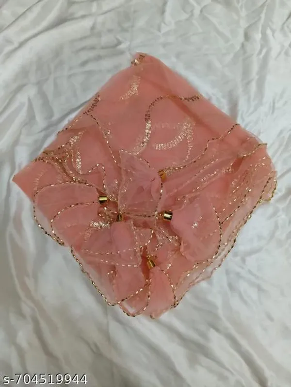 Peach_Premium_Net_Dupatta_For_Women