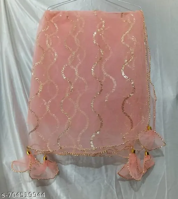 Peach_Premium_Net_Dupatta_For_Women