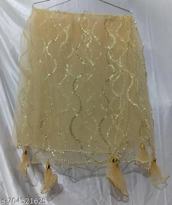 Beige_Premium_Net_Cotton_Dupatta_For_Women