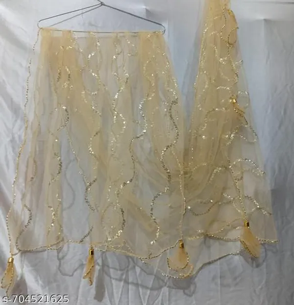 Beige_Premium_Net_Cotton_Dupatta_For_Women