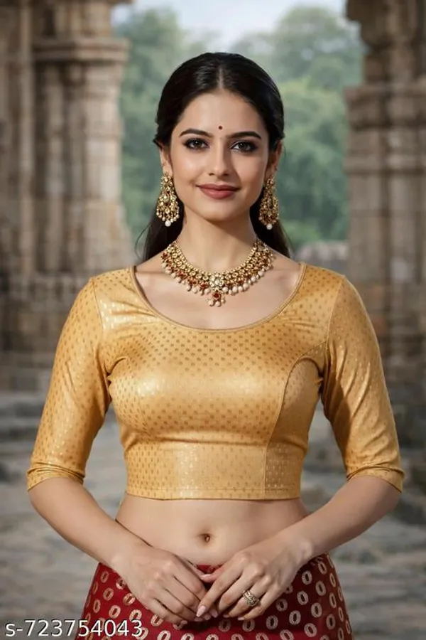 Beige_Premium_Cotton_Blouse_For_Women