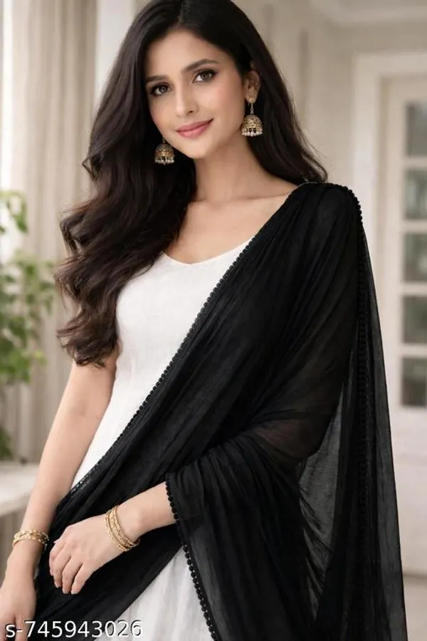 Black_Premium_Chiffon_Dupatta_For_Women