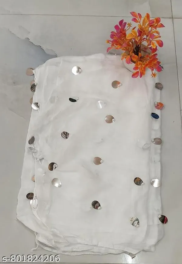 White_Premium_Chiffon_Dupatta_For_Women