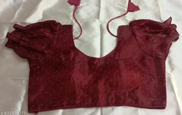 Maroon_Premium_Organza_Blouse_For_Women