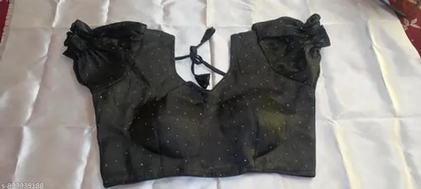 Black_Premium_Organza_Blouse_For_Women