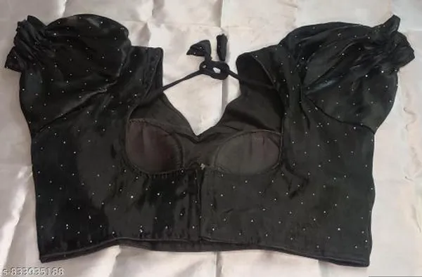 Black_Premium_Organza_Blouse_For_Women
